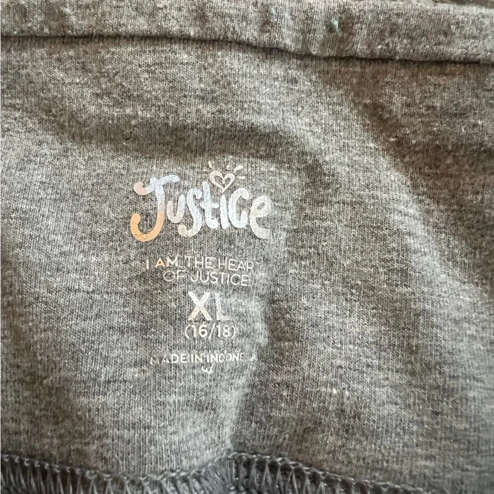 Like new Justice girls grey sparkly pants